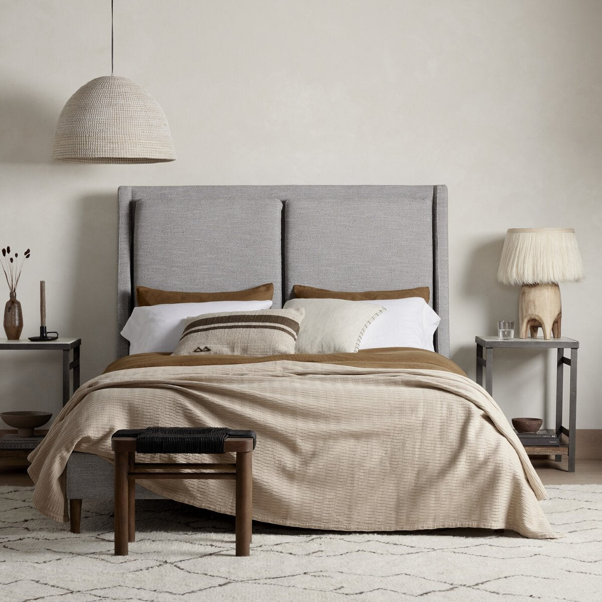 Potter Lino Gris Cama