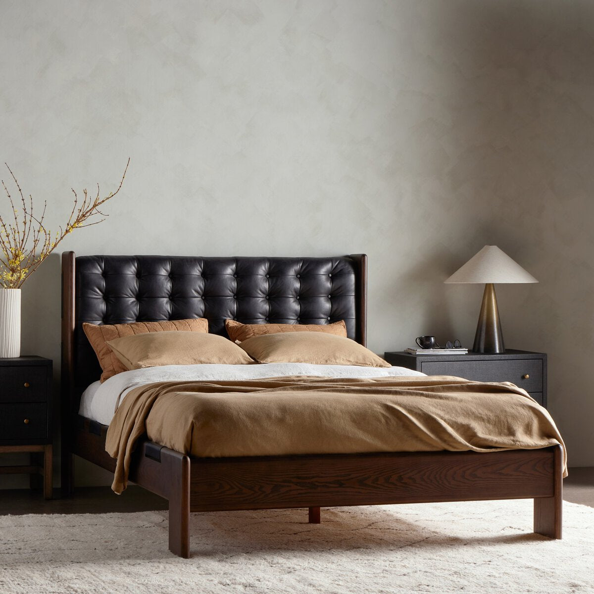 Halston Negro Cama