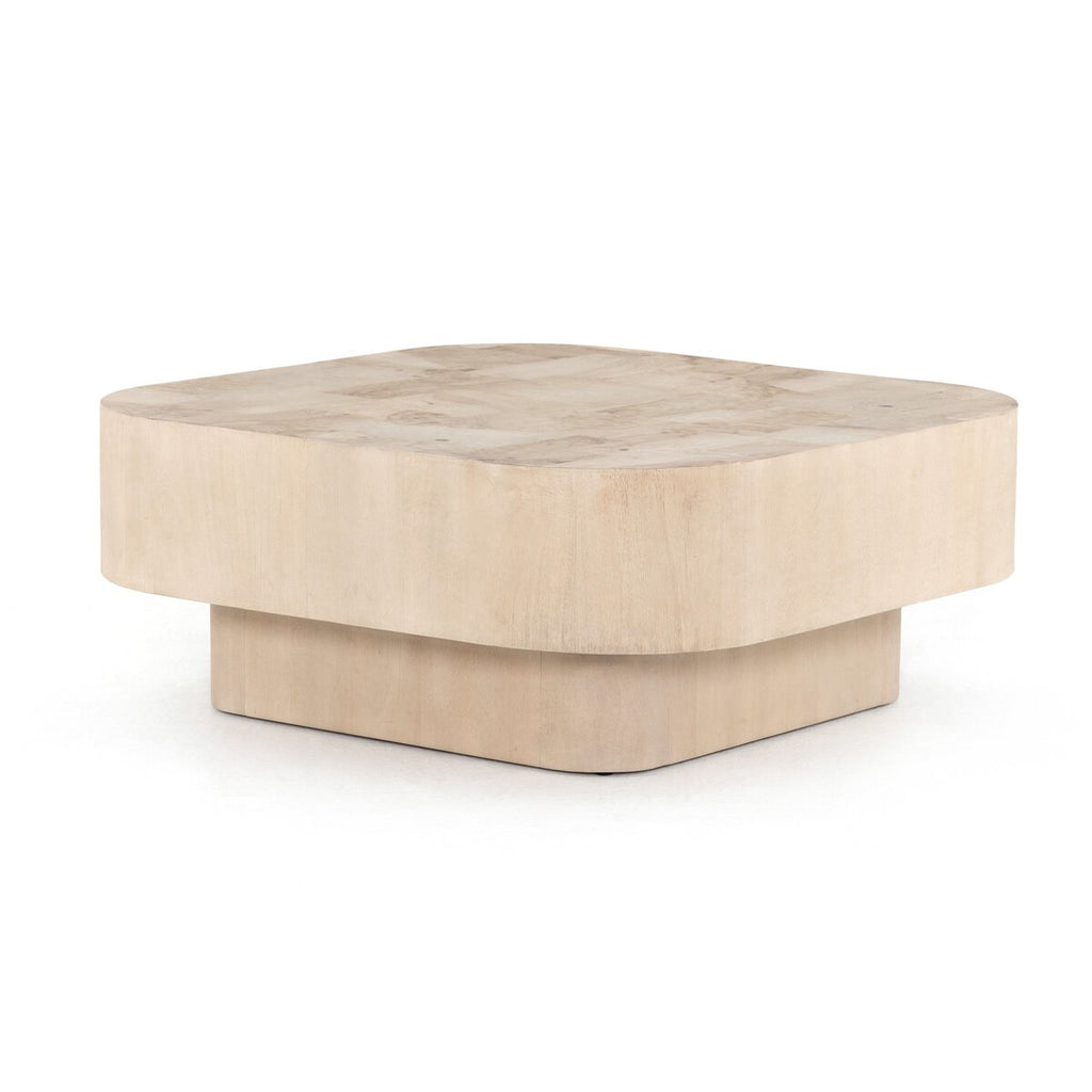 Blanco Madera Clara Mesa de Centro