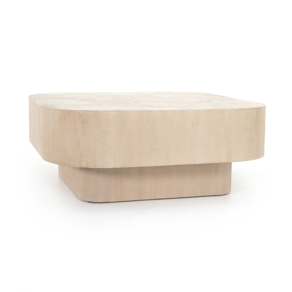 Blanco Madera Clara Mesa de Centro