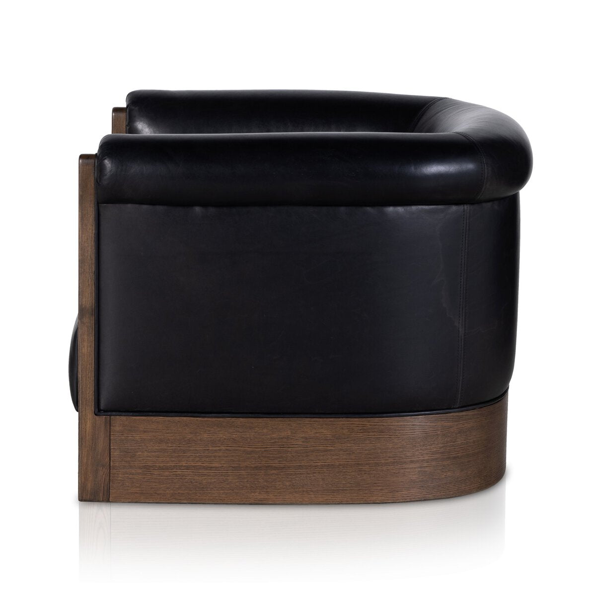 Colby Cuero Top Negro Silla de Acento