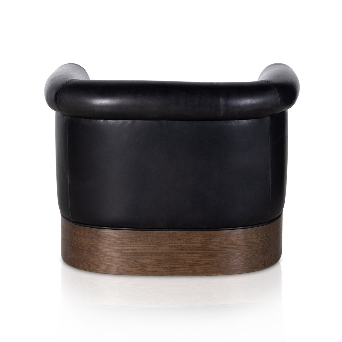 Colby Cuero Top Negro Silla de Acento