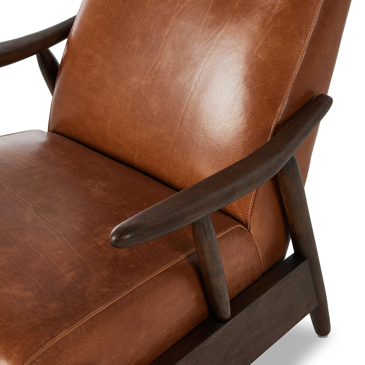 Jarvis Cuero Top Tabaco Silla de Acento