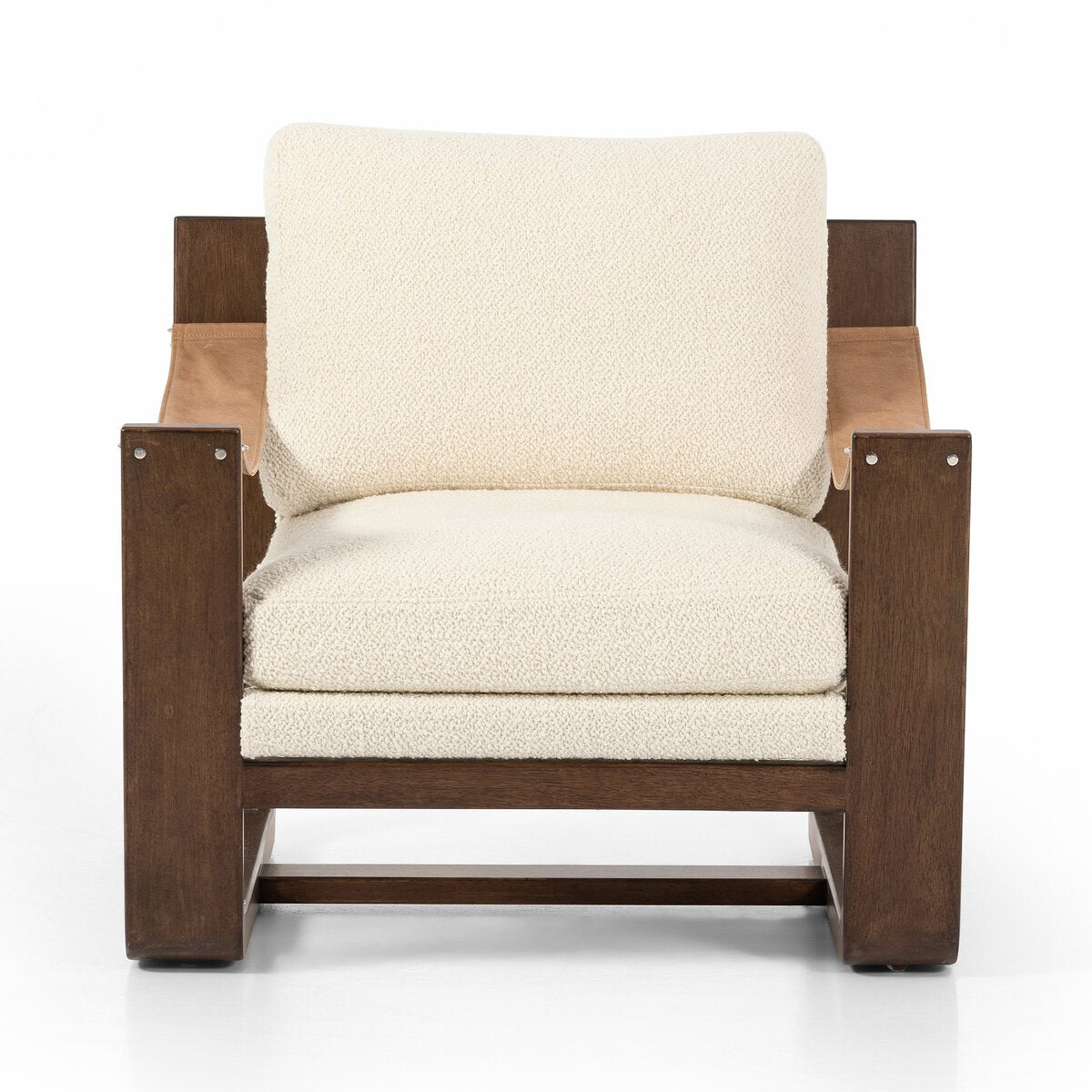 Cesar Lino Crema/Cuero Top Camel Silla de Acento