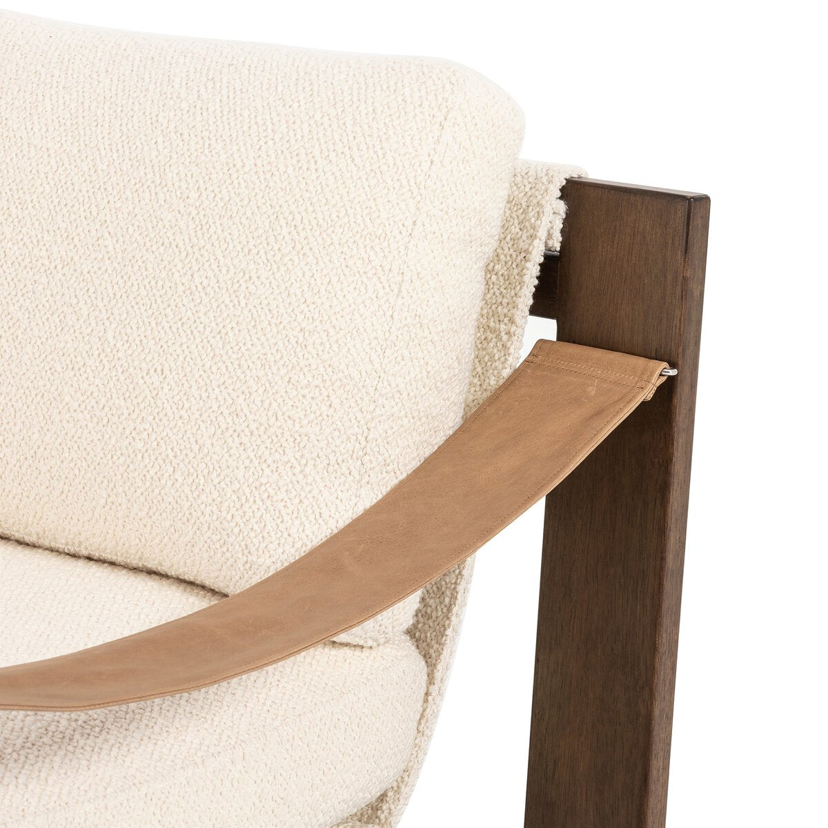 Cesar Lino Crema/Cuero Top Camel Silla de Acento