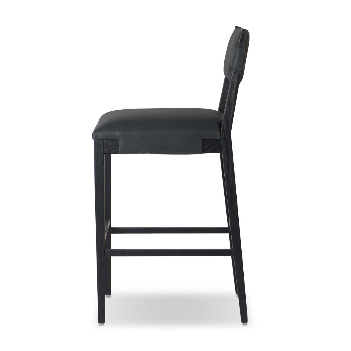 Tamari Cuero Top Negro Bar Stool