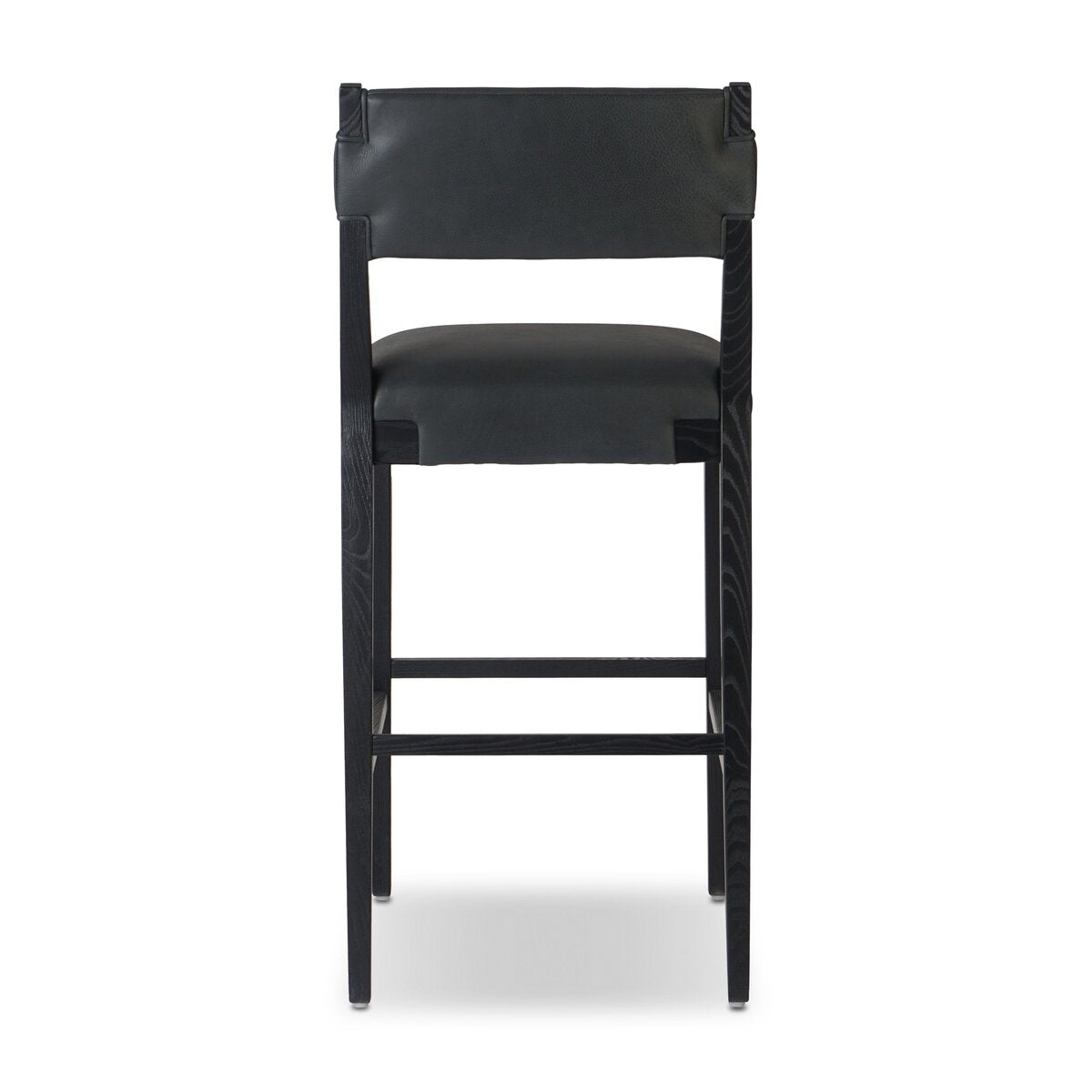 Tamari Cuero Top Negro Bar Stool