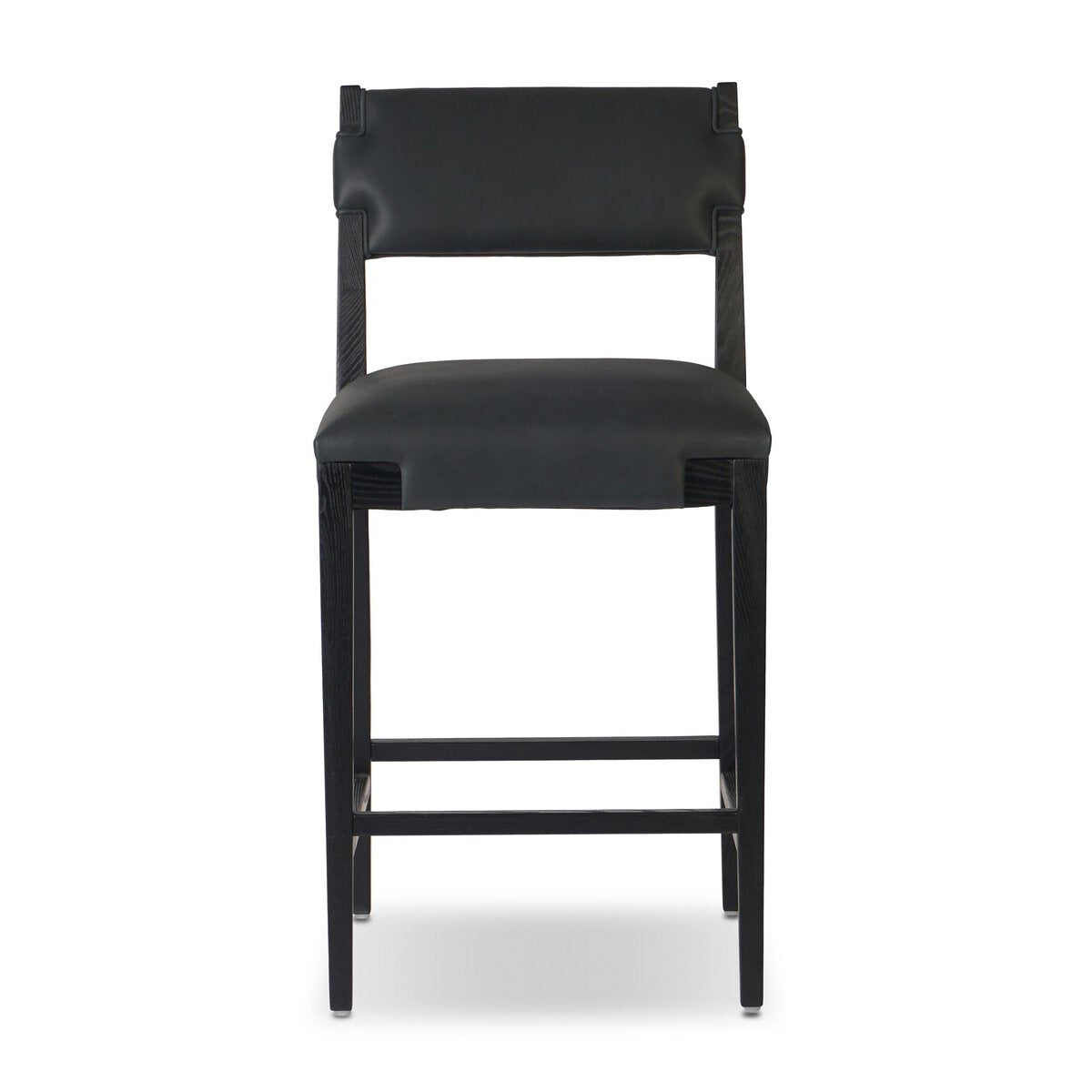 Tamari Cuero Top Negro Counter Stool