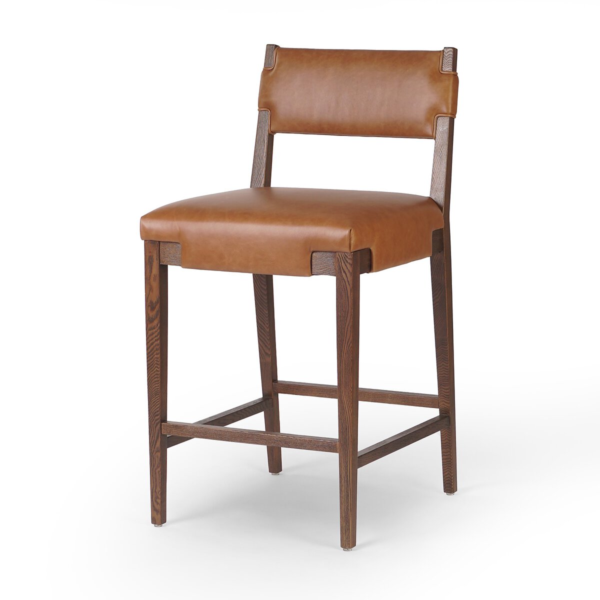 Tamari Cuero Top Chestnut  Counter Stool