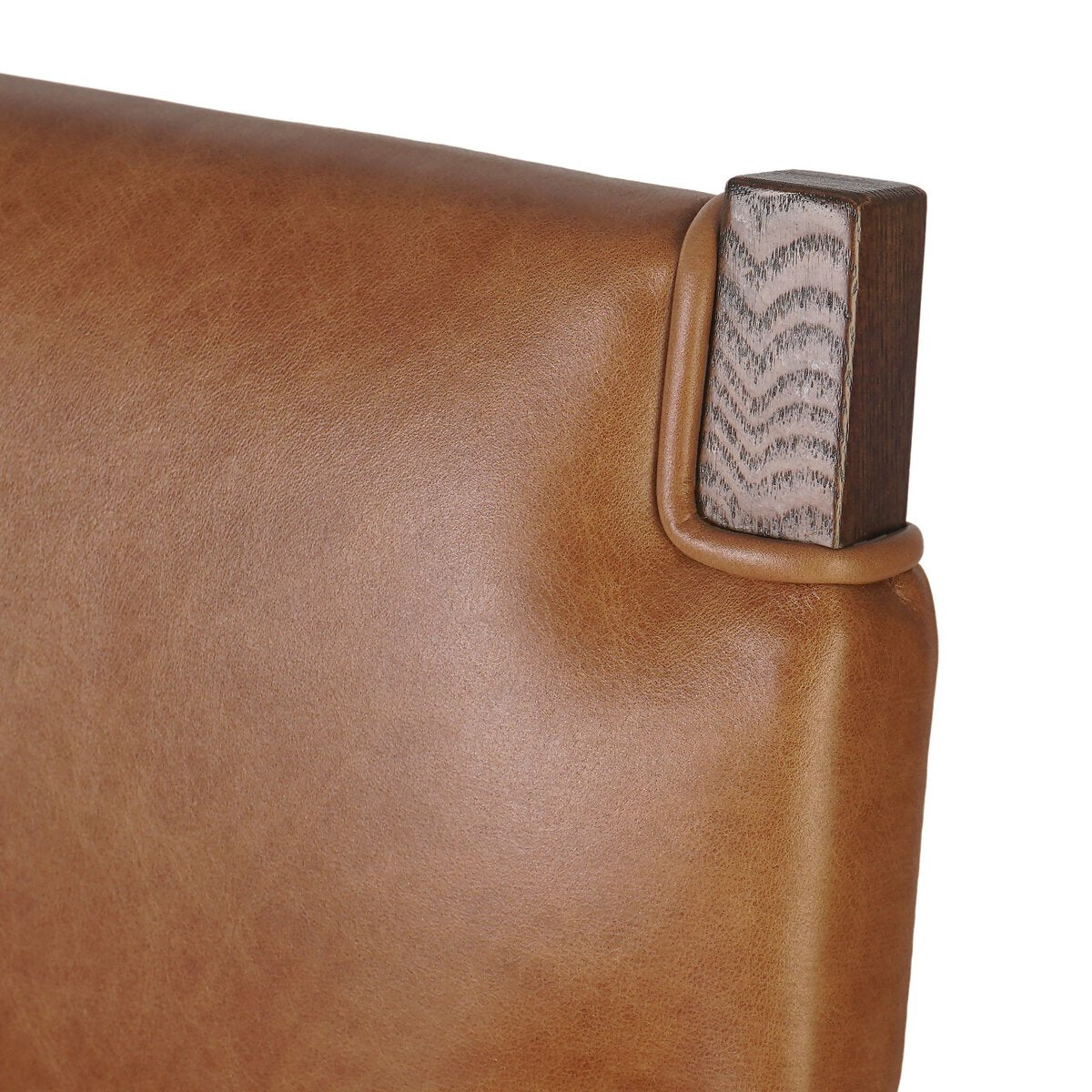 Tamari Cuero Top Chestnut  Counter Stool
