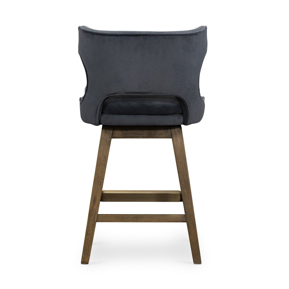 Task Terciopelo Azul Giratoria Counter Stool