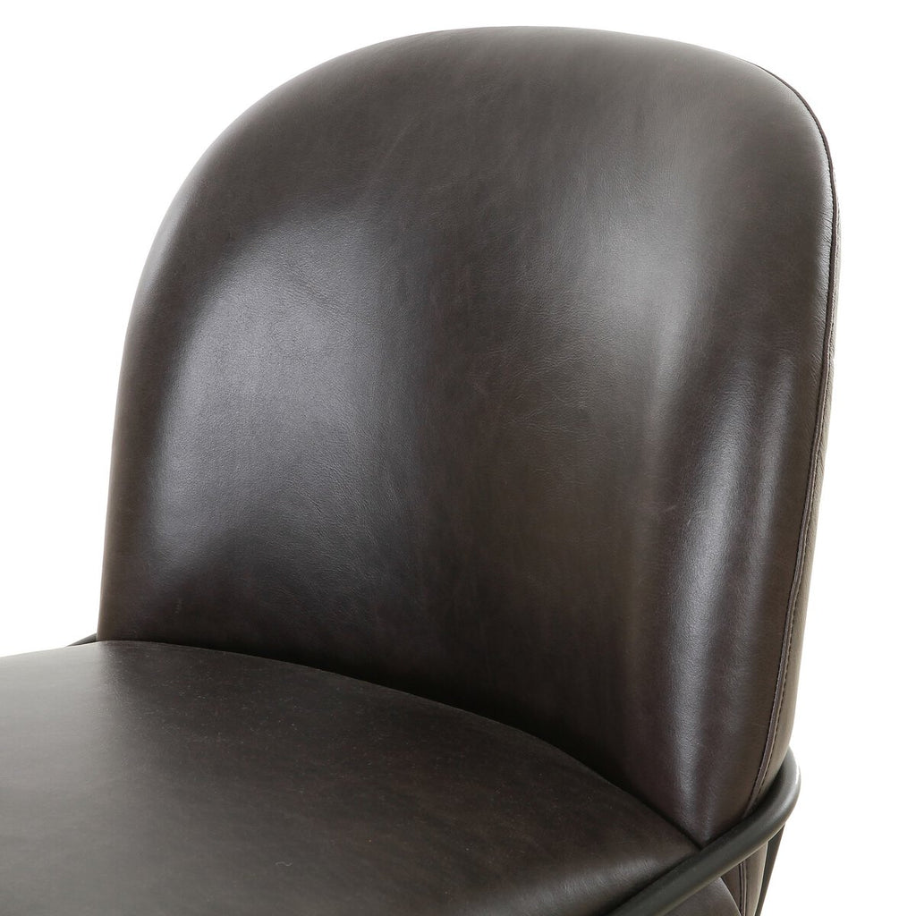 Astrud Cuero Top Negro Bar Stool