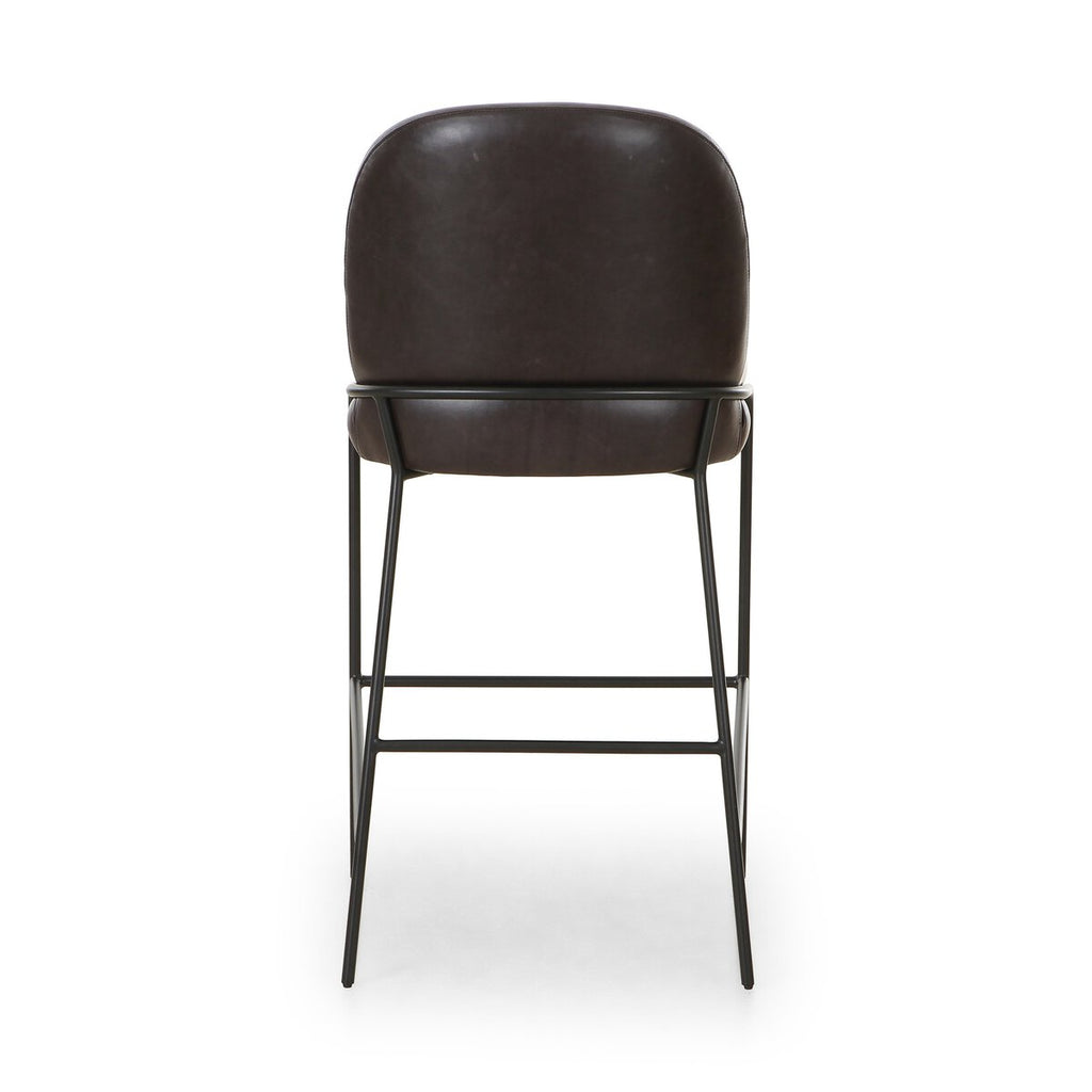 Astrud Cuero Top Negro Bar Stool