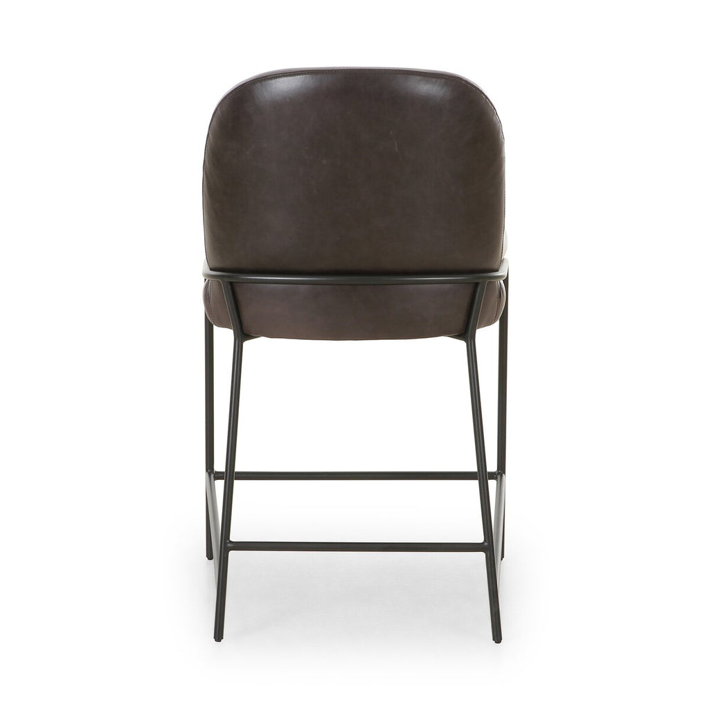 Astrud Cuero Top Negro Counter Stool
