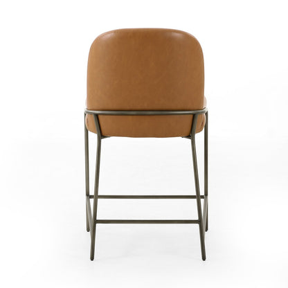 Astrud Cuero Top Camel Counter Stool