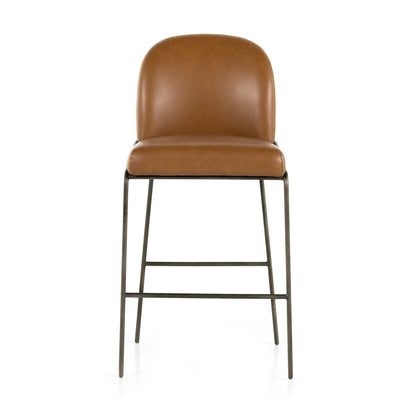 Astrud Cuero Sintetico Camel Bar Stool