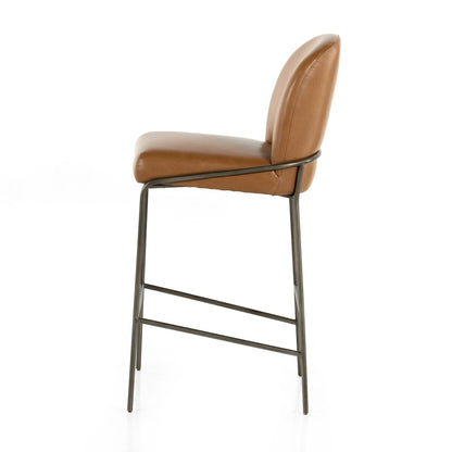 Astrud Cuero Sintetico Camel Bar Stool