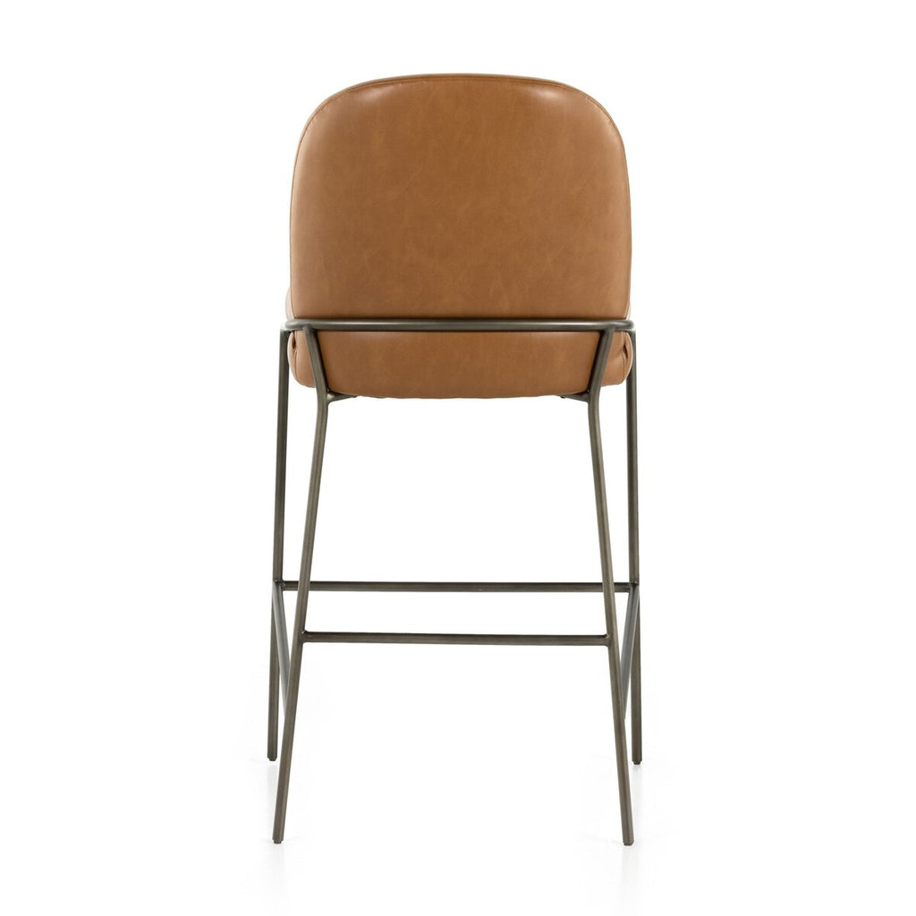 Astrud Cuero Sintetico Camel Bar Stool