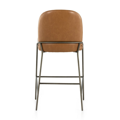 Astrud Cuero Sintetico Camel Bar Stool