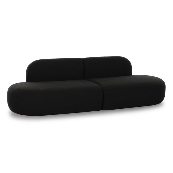 Brooha Negro Sofa Modular 2 piezas