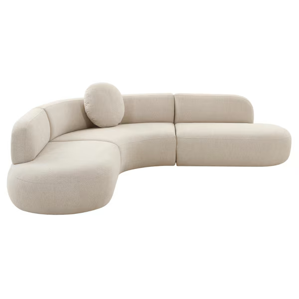 Brooha Beige Sofa Seccional Modular 3 piezas