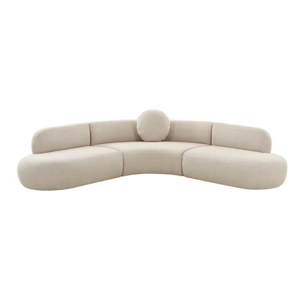 Brooha Beige Sofa Seccional Modular 3 piezas
