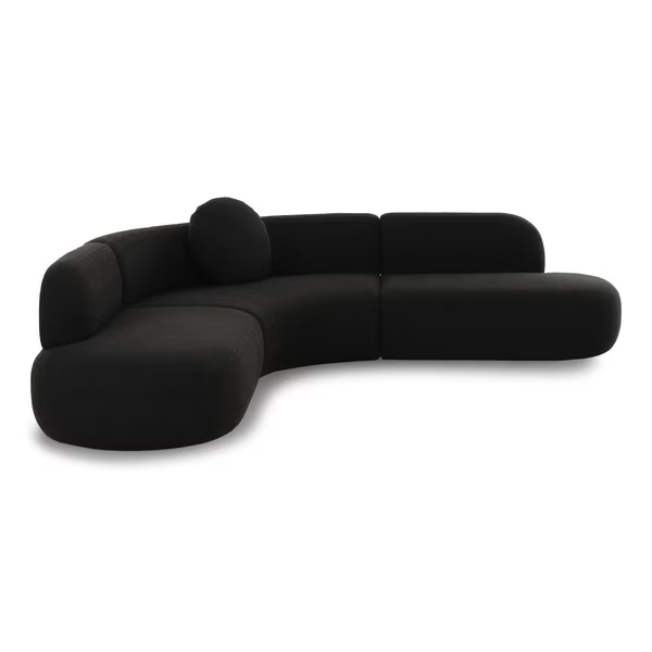 Brooha Negro Sofa Seccional Modular 3 piezas