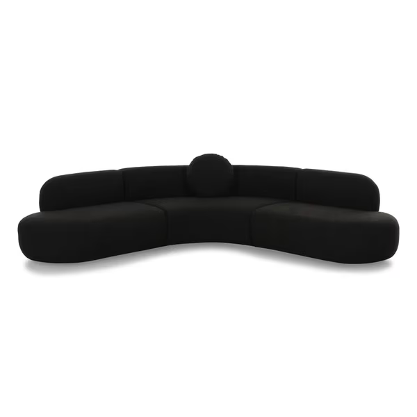 Brooha Negro Sofa Seccional Modular 3 piezas