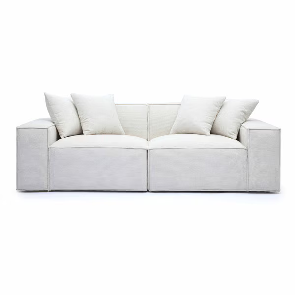 Mindy Crema Loveseat Modular