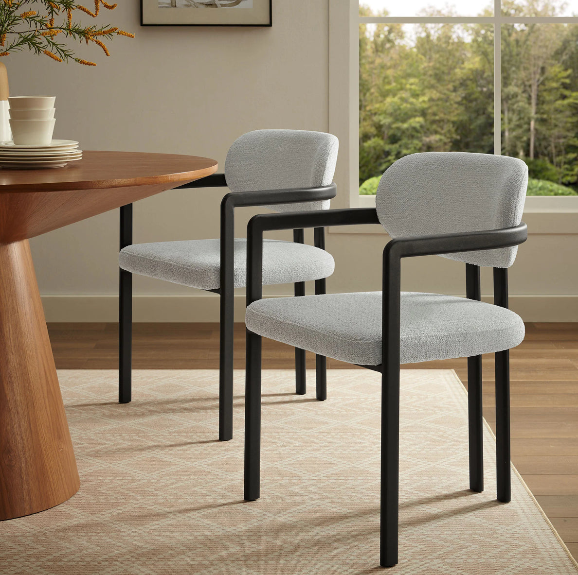 Elio Barrel Dove Grey Silla de Comedor