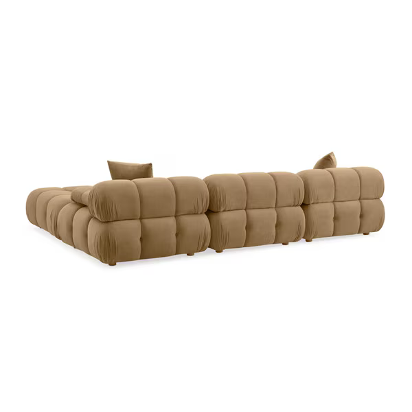 Calliope Velvet Cafe Sofa Seccional Modular 4 piezas