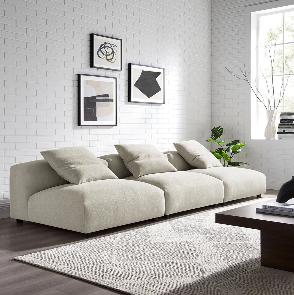 Solace Crema Sofa Modular 3 piezas