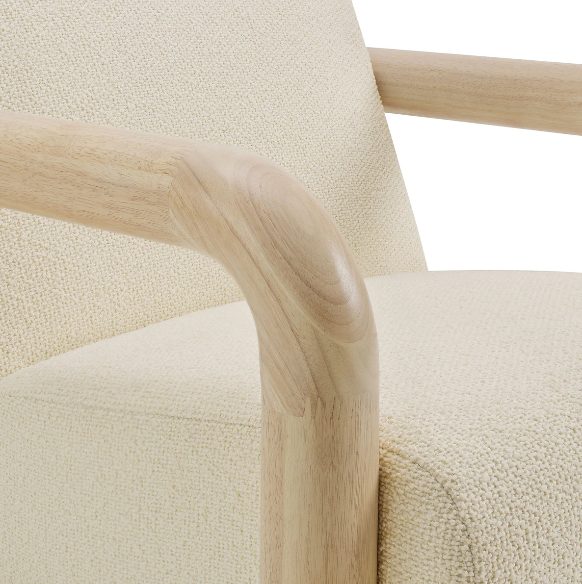 Sereno Crema / Madera Clara Silla de Acento