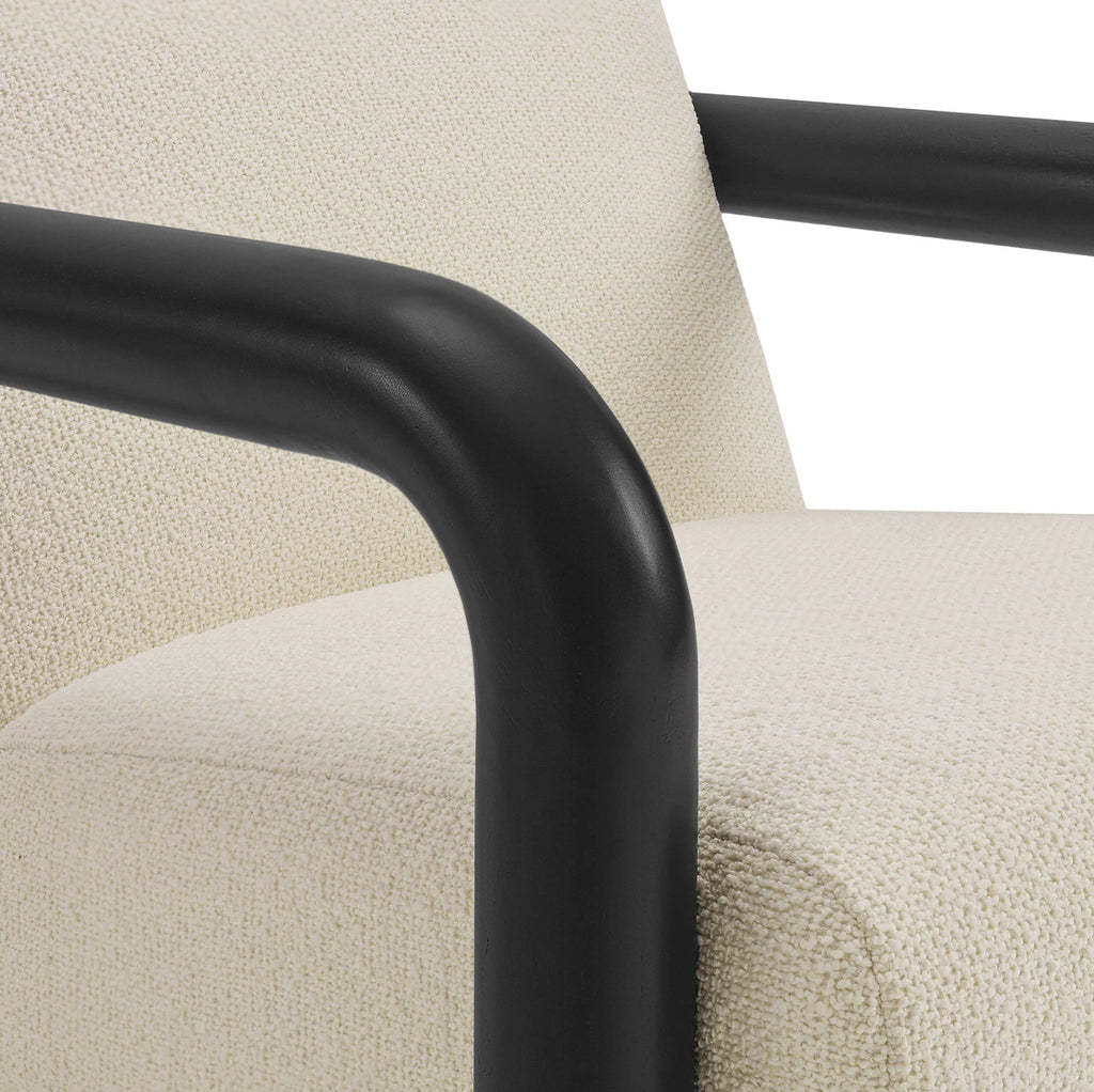 Sereno Crema / Madera Negra Silla de Acento
