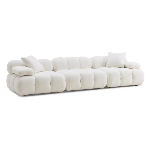 Calliope Shearling Crema Sofa Modular 3 piezas
