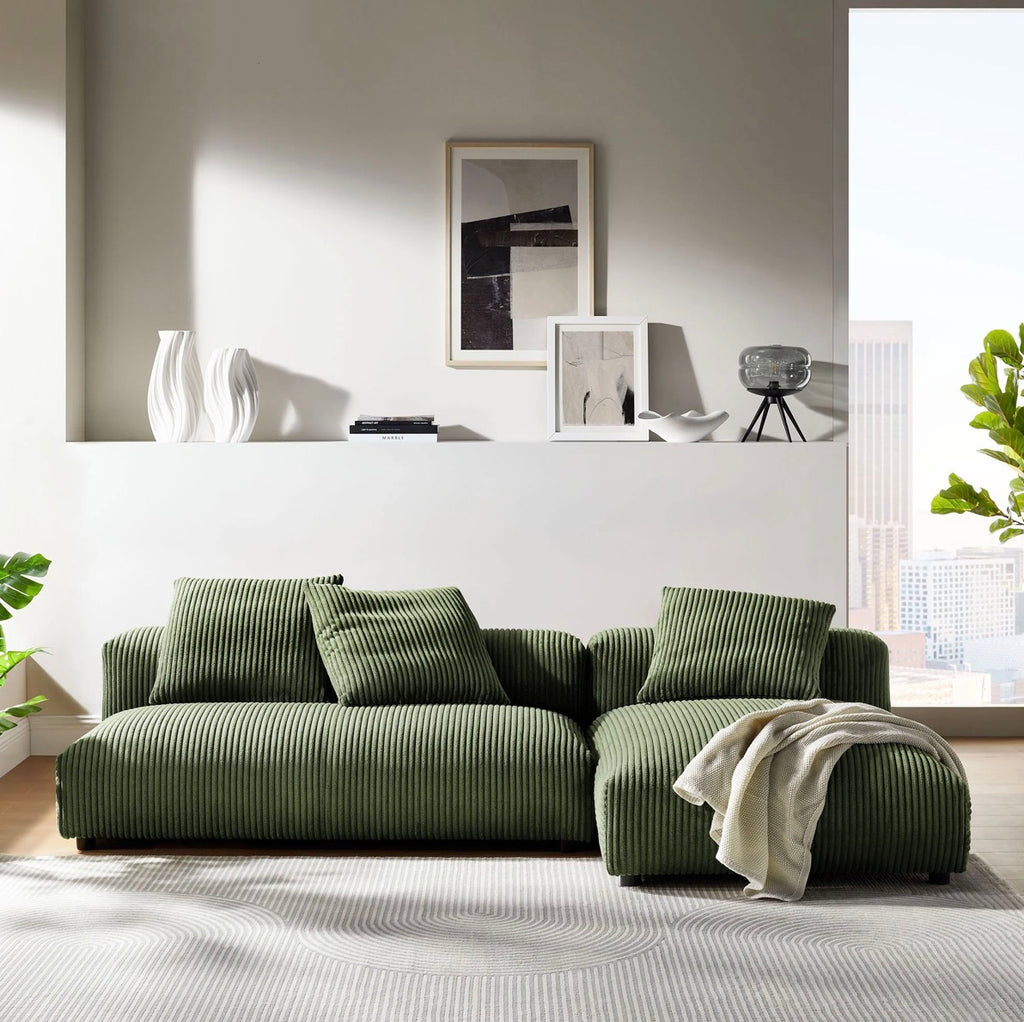 Solace Pana Verde Sofa Modular Seccional 2 piezas