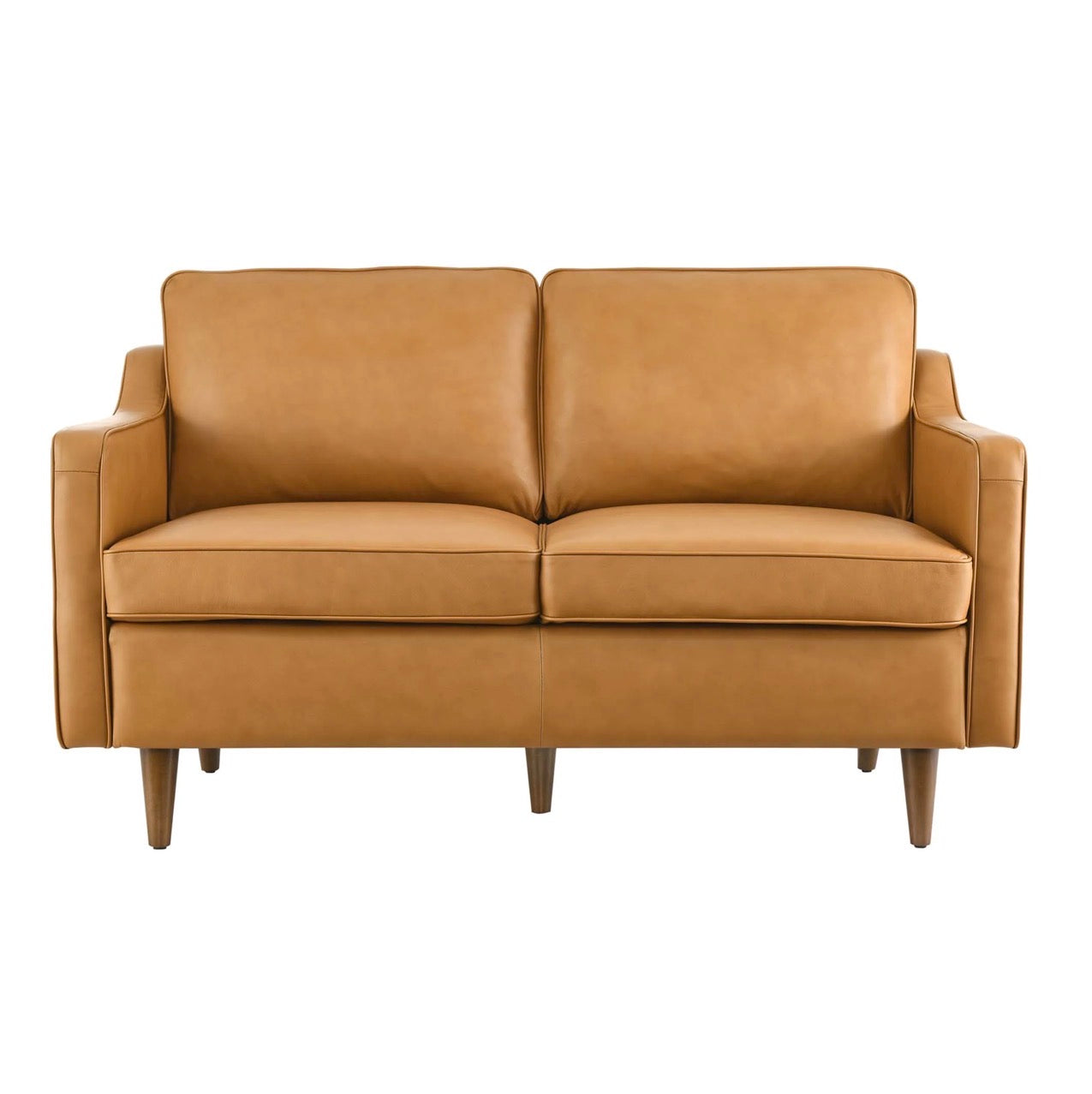 Impart Camello Cuero Loveseat