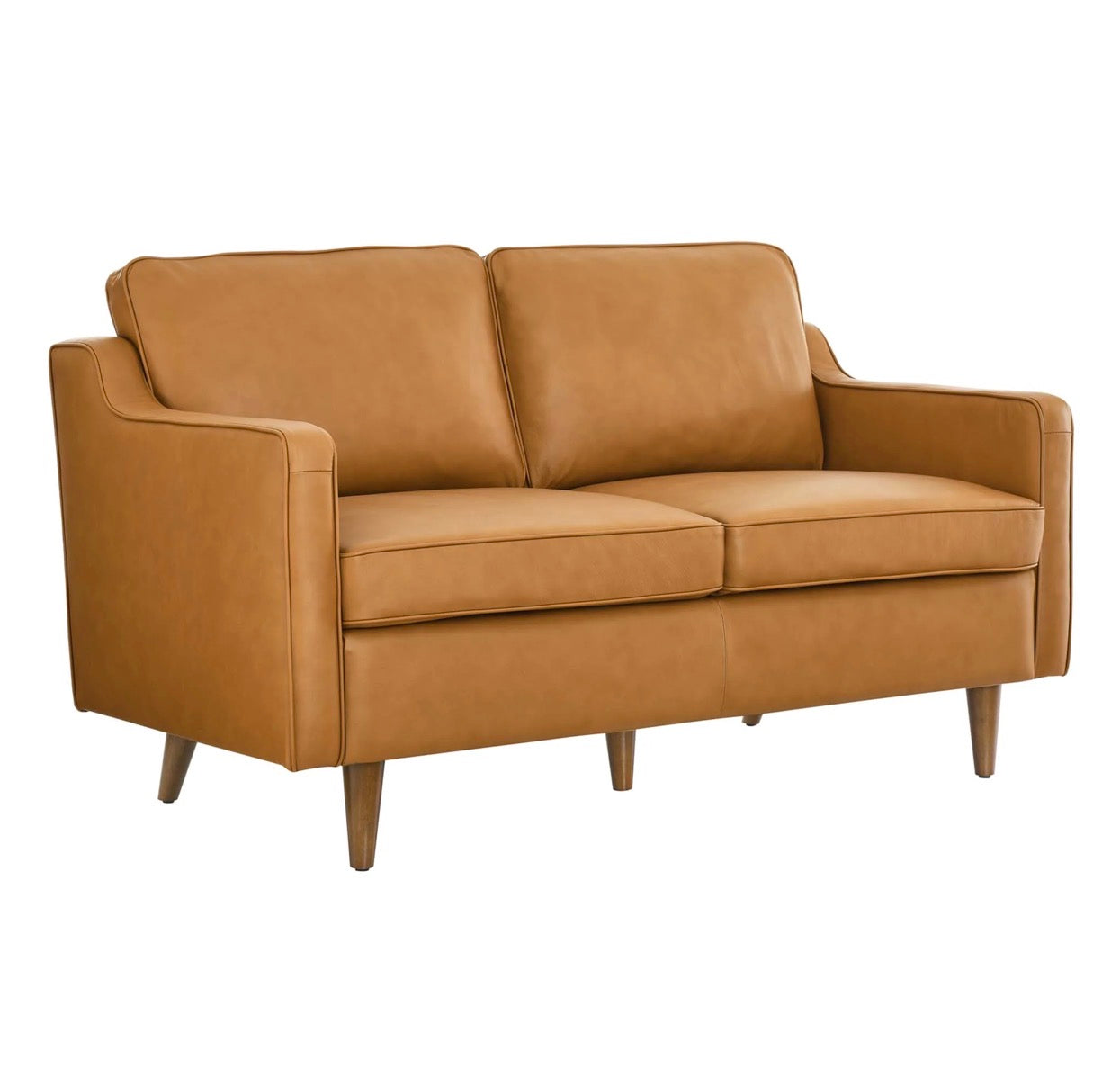 Impart Camello Cuero Loveseat