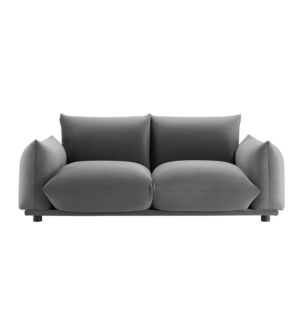 Copious Terciopelo Gris Loveseat