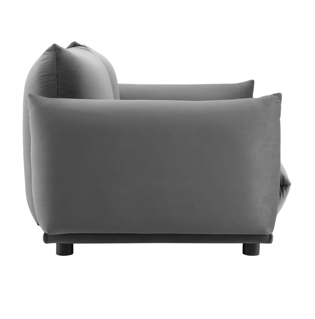 Copious Terciopelo Gris Loveseat