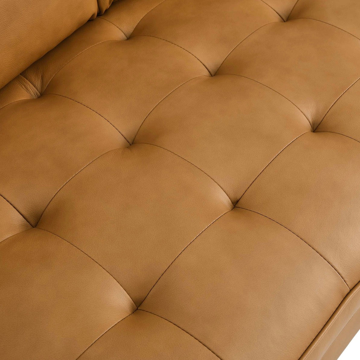 Valour Camello Cuero Loveseat