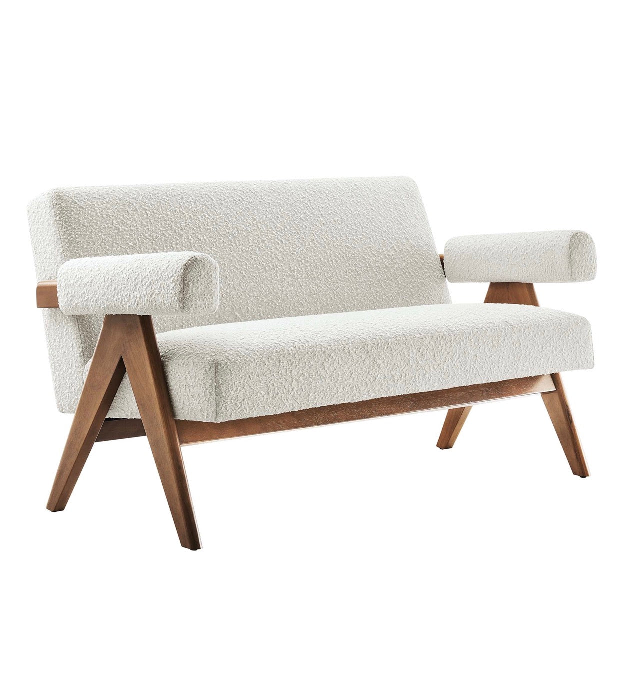 Lyra Boucle Crema Loveseat