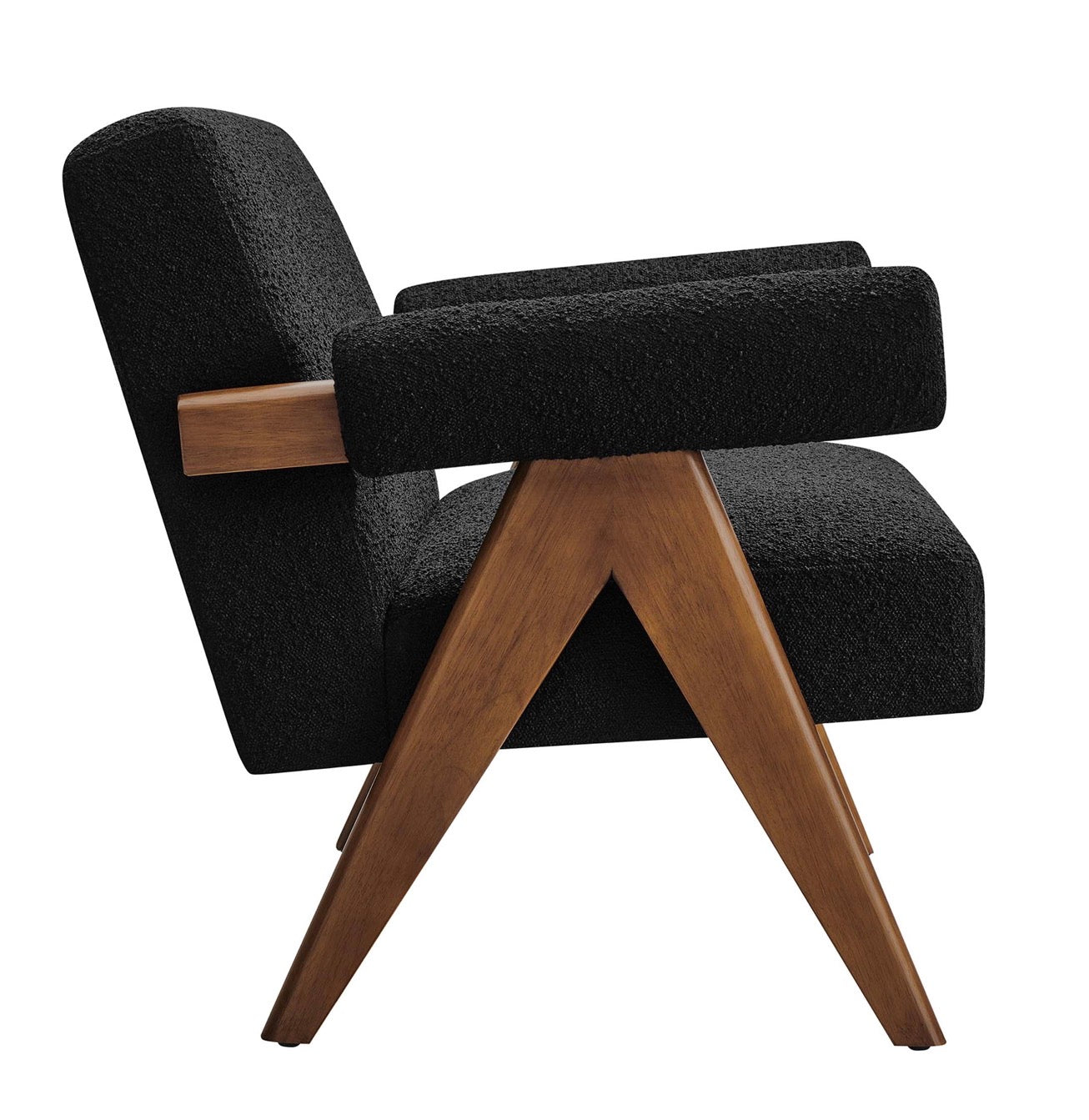 Lyra Boucle Negro Loveseat