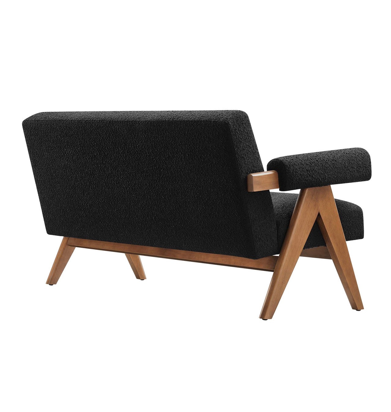 Lyra Boucle Negro Loveseat