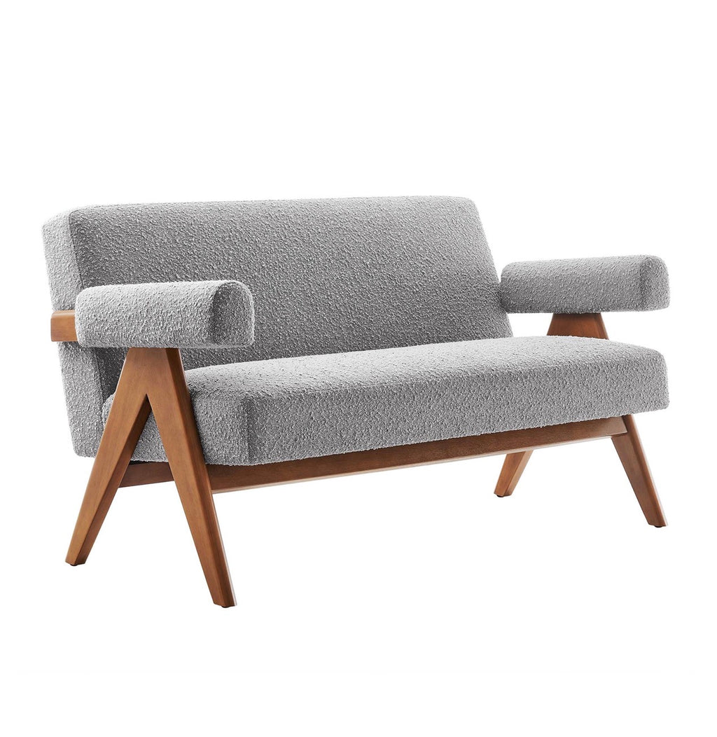 Lyra Boucle Gris Loveseat