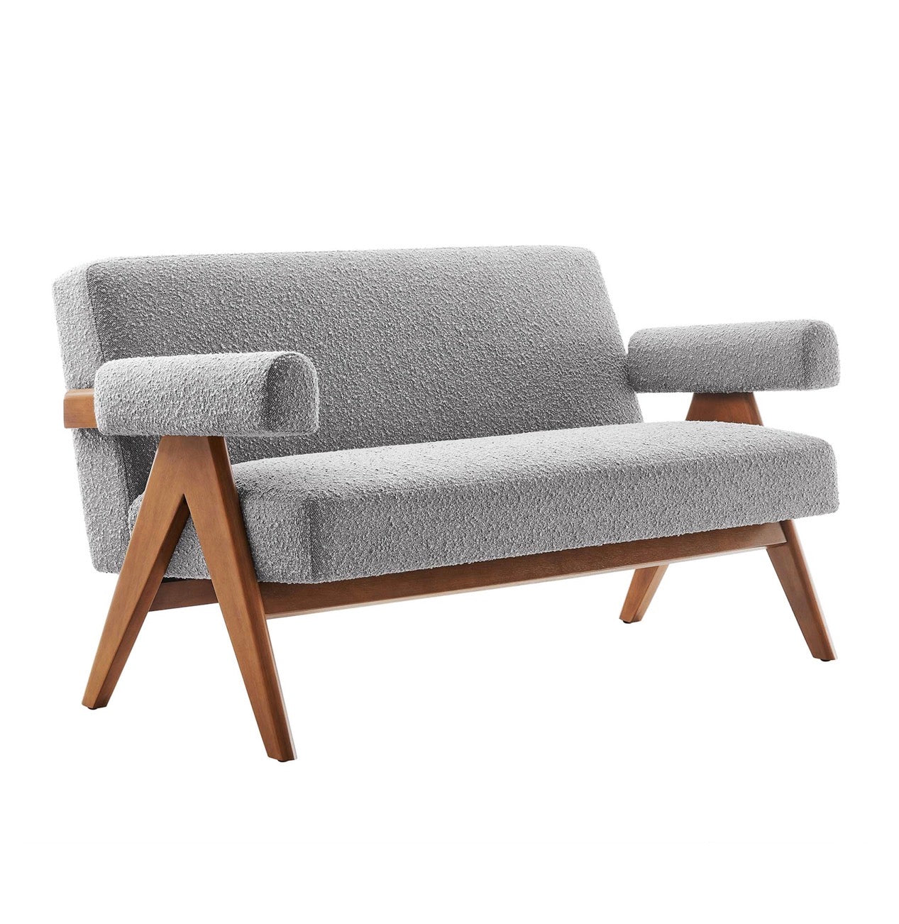 Lyra Boucle Gris Loveseat