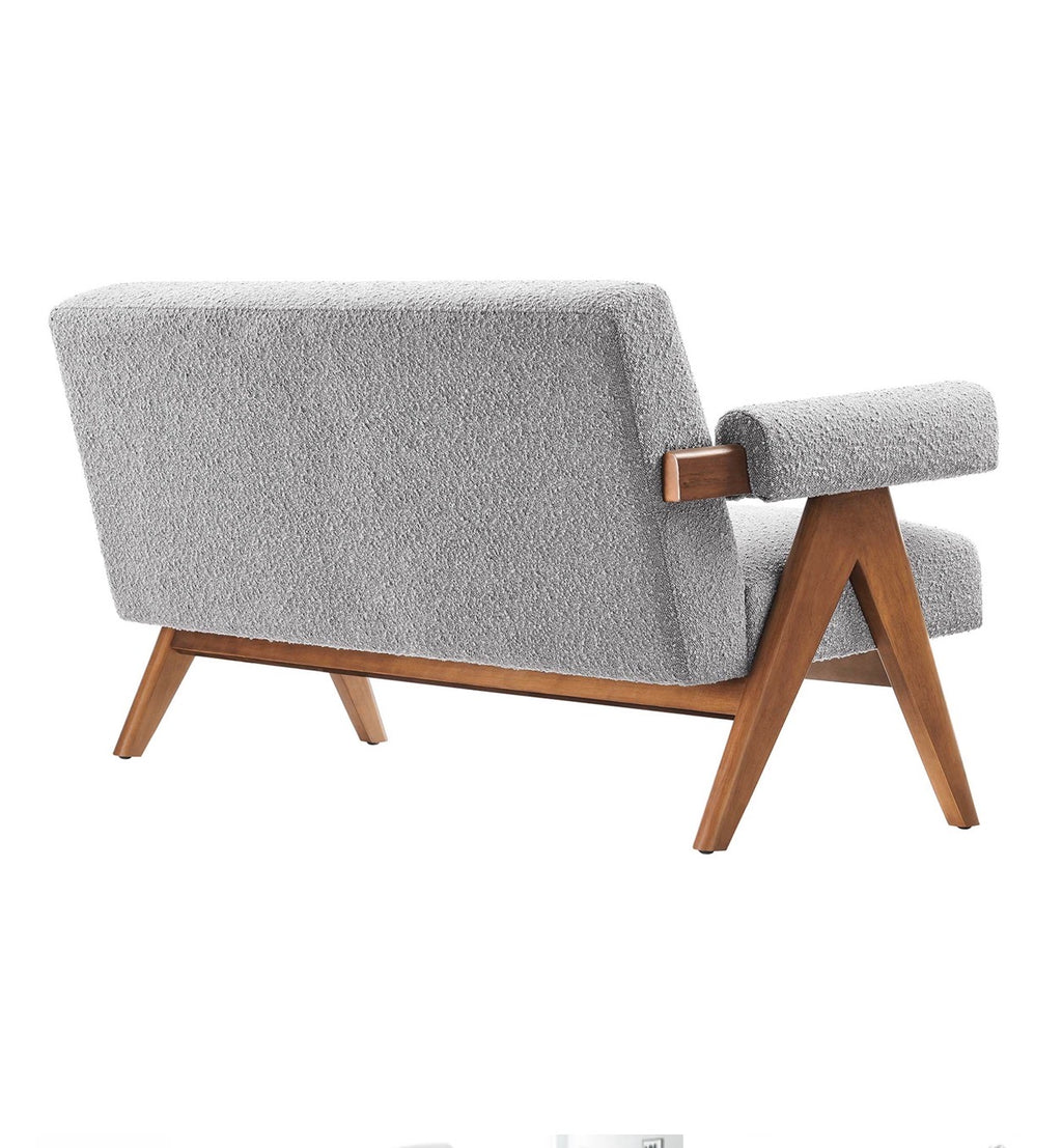Lyra Boucle Gris Loveseat