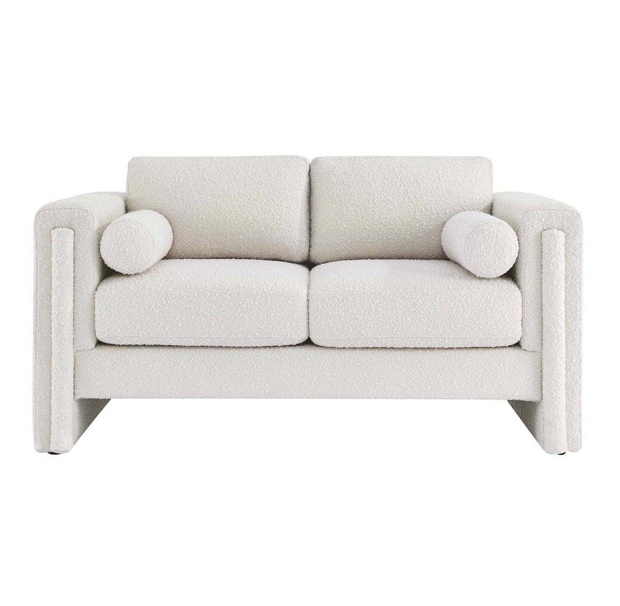 Visible Boucle Crema Loveseat