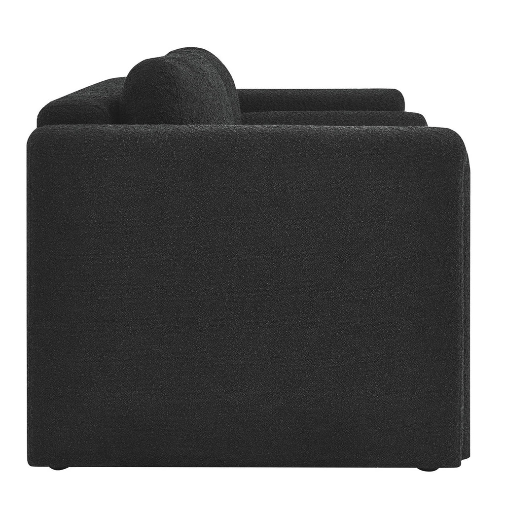 Visible Boucle Negro Loveseat