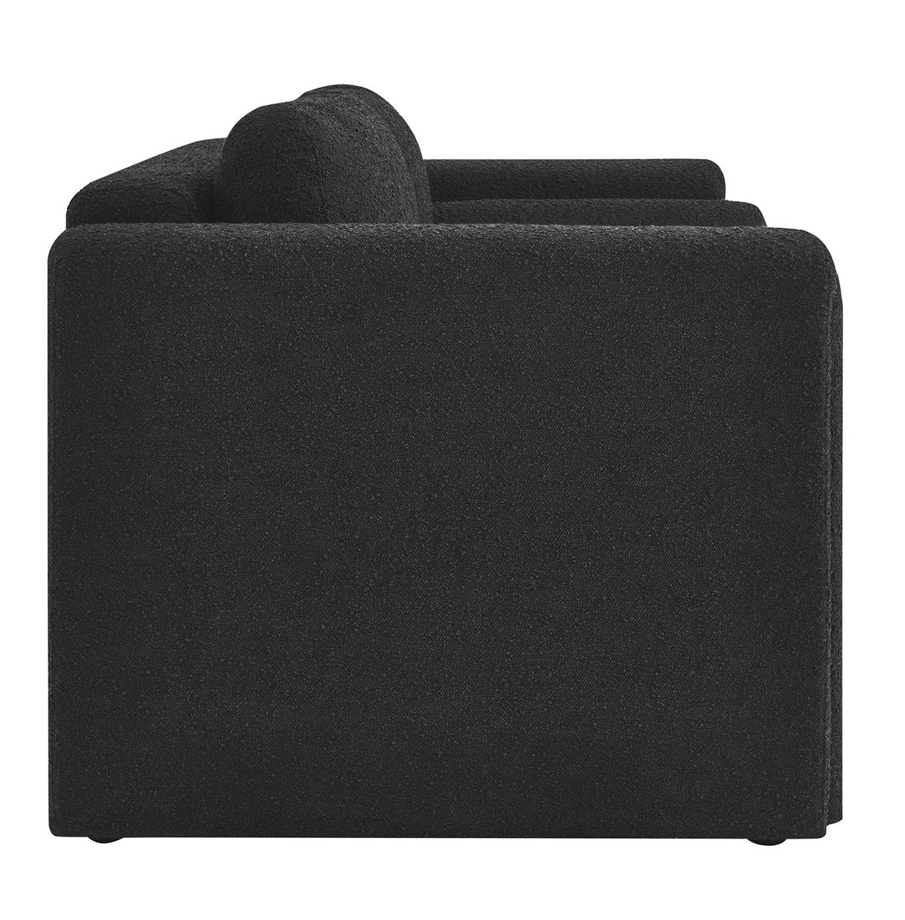 Visible Boucle Negro Loveseat
